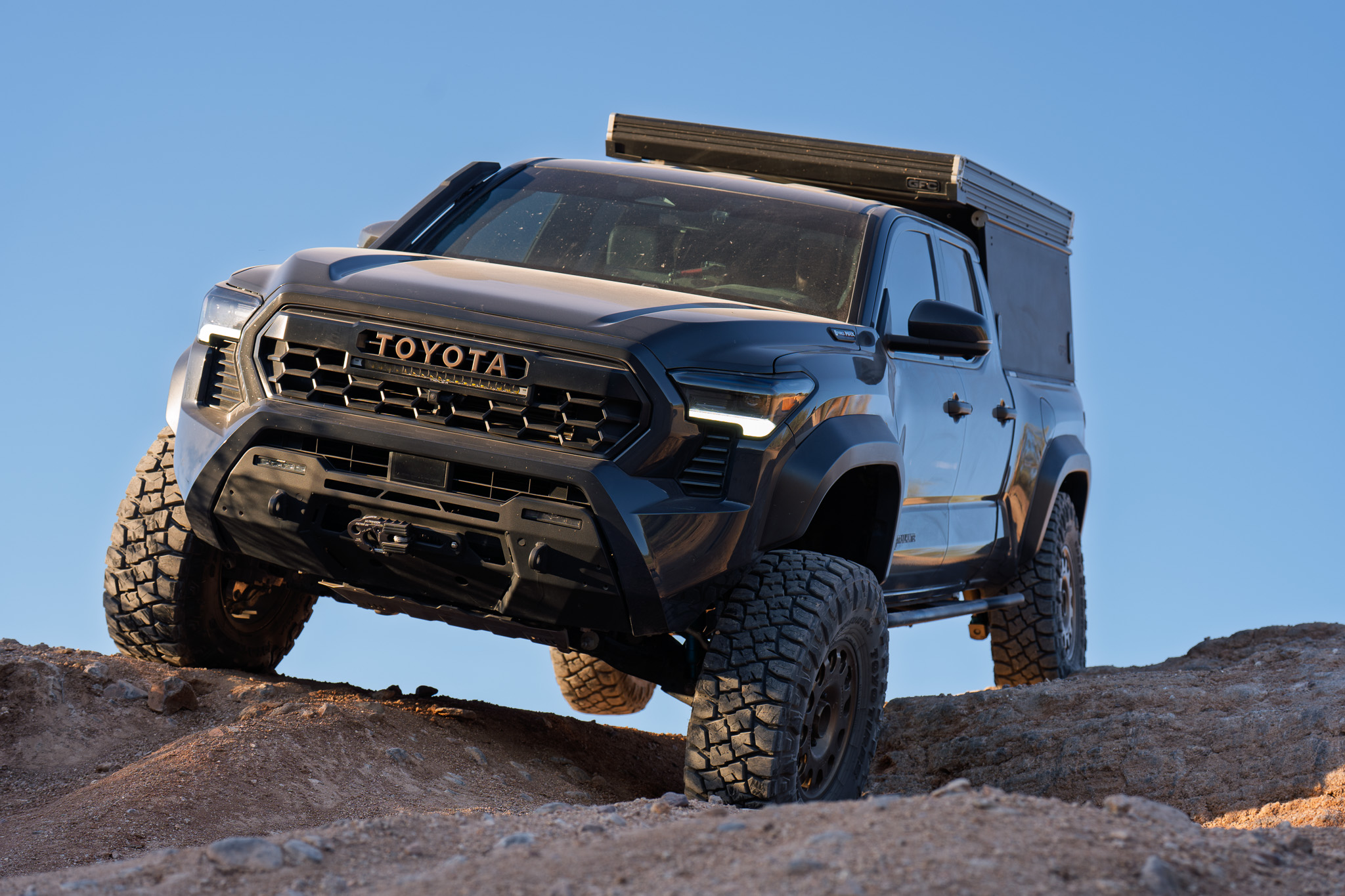 Tacoma Trailhunter on portal axles with GFC camper