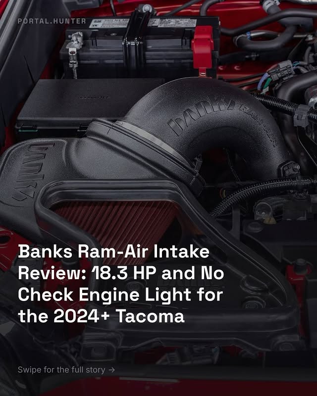 Banks Ram-Air intake installed in the 4th gen Tacoma engine bay